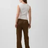 Twill-bukser for gravide med undermage-design