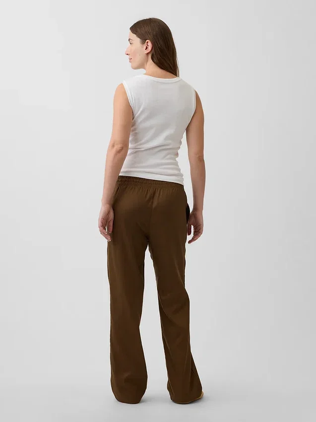Twill-bukser for gravide med undermage-design