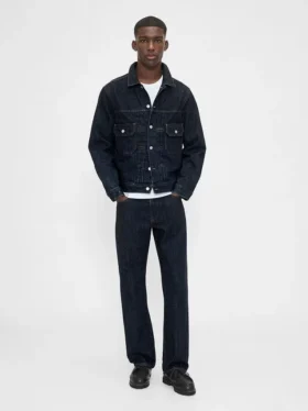 Tykke, avslappede jeans med rett passform