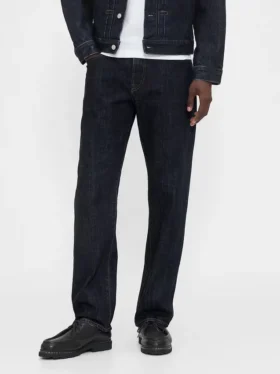 Tykke, avslappede jeans med rett passform