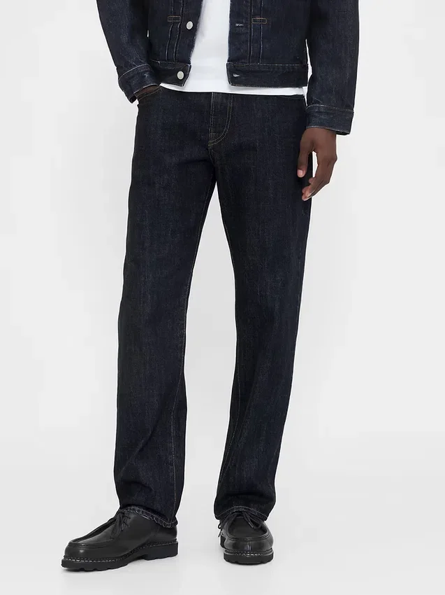 Tykke, avslappede jeans med rett passform