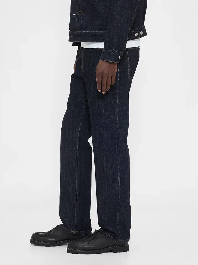 Tykke, avslappede jeans med rett passform