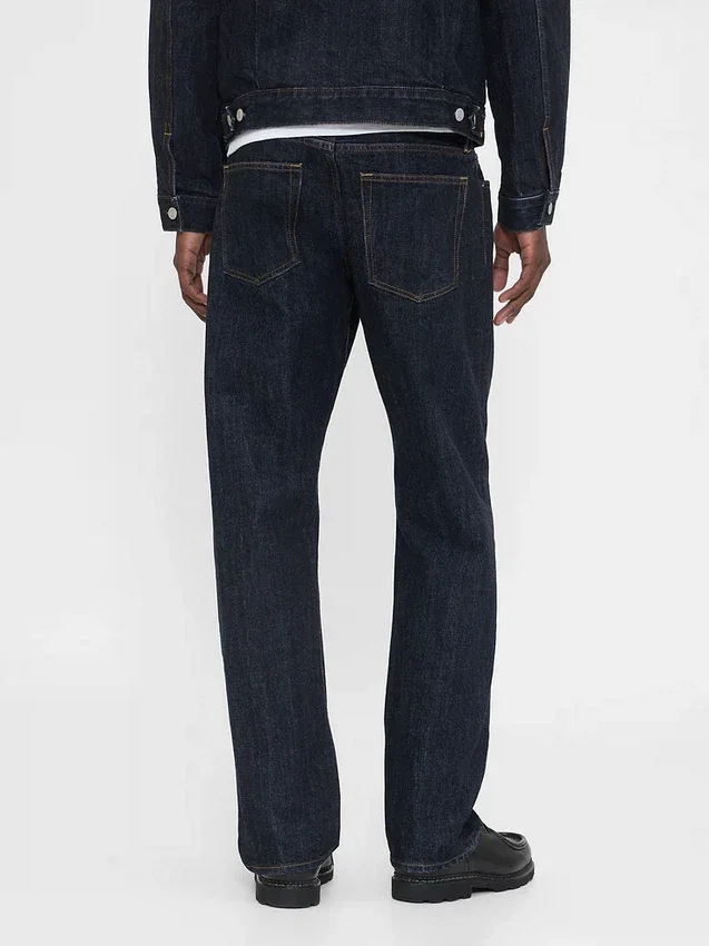 Tykke, avslappede jeans med rett passform