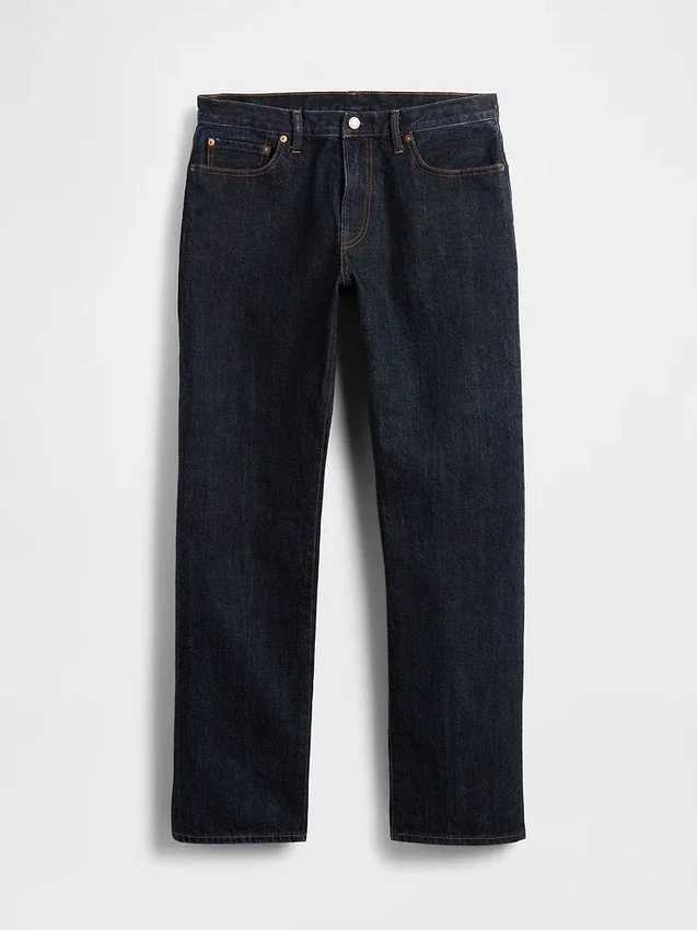 Tykke, avslappede jeans med rett passform