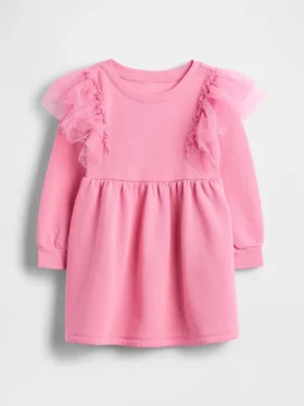Tyll-sweatshirtkjole for Baby og Småbarn
