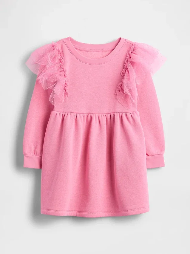 Tyll-sweatshirtkjole for Baby og Småbarn