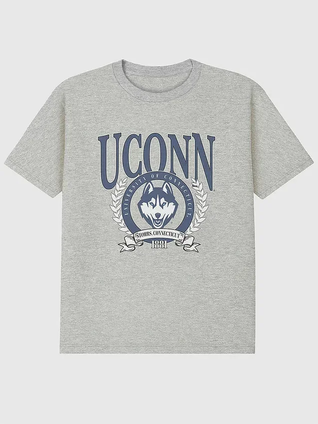 UConn Laurel Crest-grafisk T-skjorte