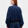 Ultramyk denim-bomberjakke