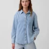 Ultramyk denimskjorte i oversized-modell
