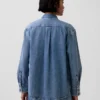 Ultramyk denimskjorte i oversized-modell