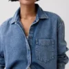 Ultramyk denimskjorte i oversized-modell