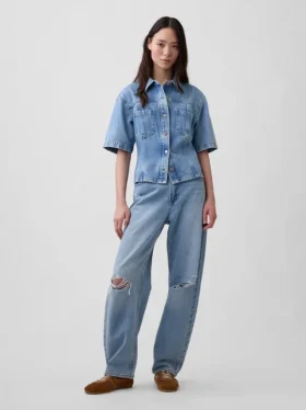 Ultramyk denimskjorte med lommer
