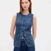 Ultramyk lang vest i denim
