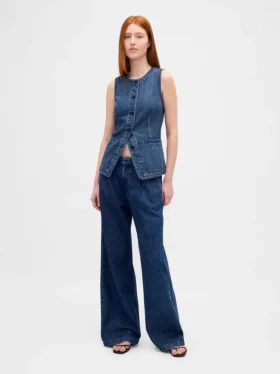 Ultramyk lang vest i denim