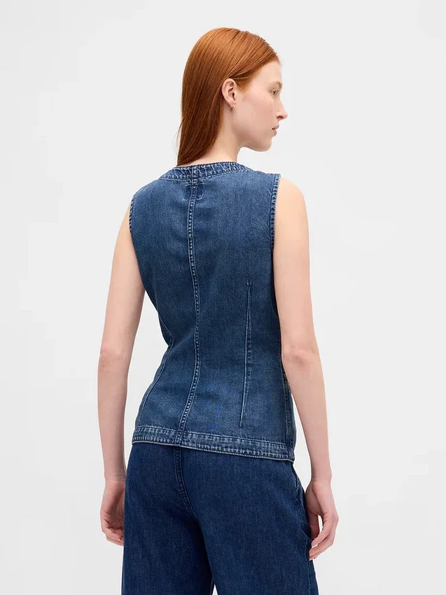 Ultramyk lang vest i denim