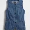 Ultramyk lang vest i denim