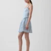 Ultramyk minikjole i denim med striper og lav midje