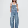 Ultramyke denim-overalls i hestesko-modell