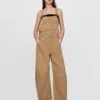 Ultramyke denim-overalls i hestesko-modell