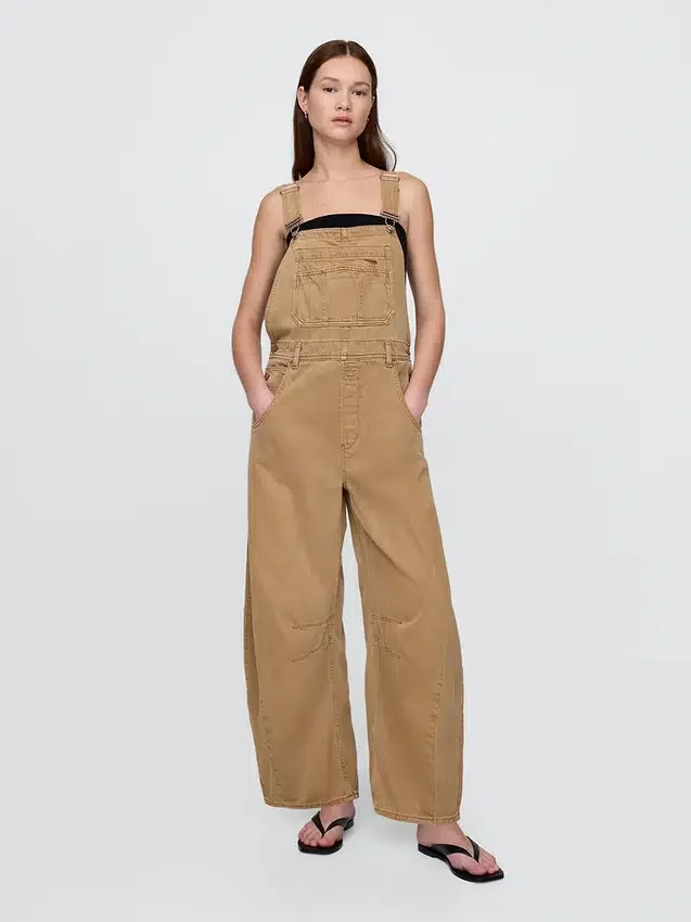 Ultramyke denim-overalls i hestesko-modell