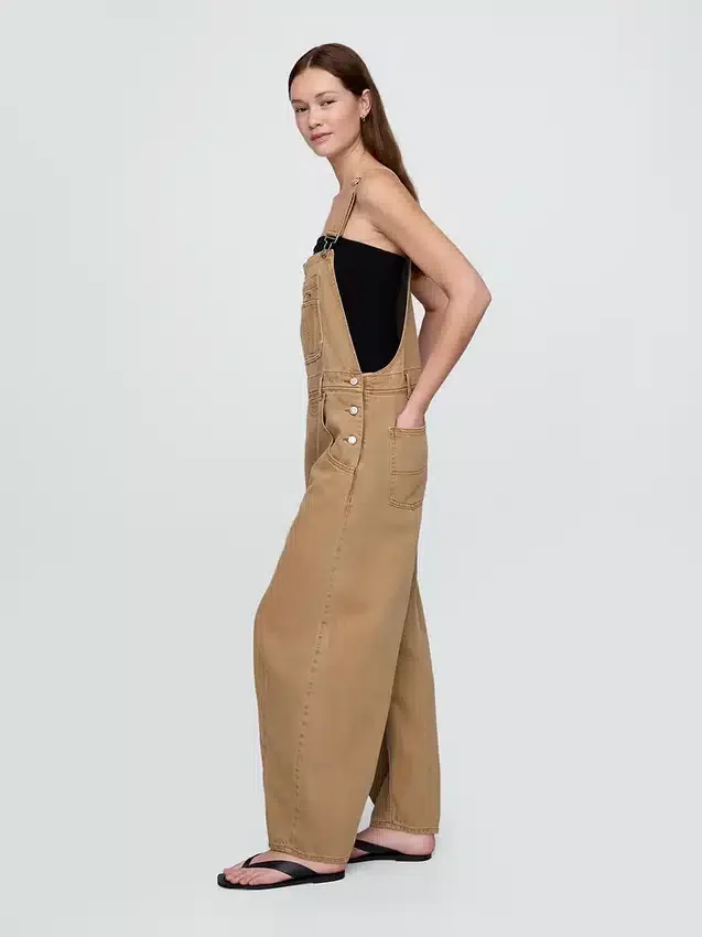 Ultramyke denim-overalls i hestesko-modell