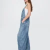 Ultramyke denim-overalls i hestesko-modell