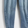 Ultramyke denim-overalls i hestesko-modell