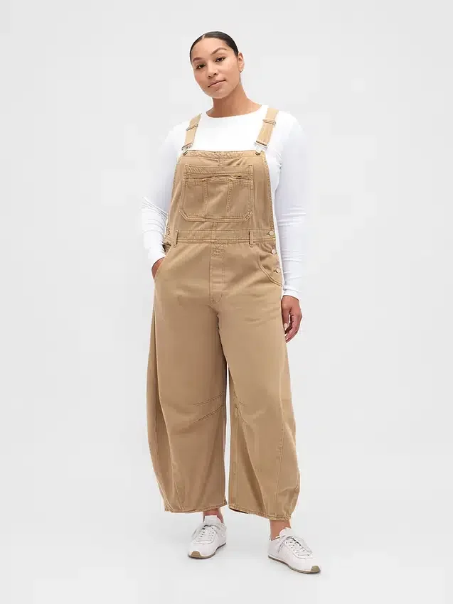 Ultramyke denim-overalls i hestesko-modell