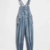 Ultramyke denim-overalls i hestesko-modell