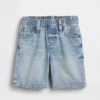 Ultramyke denim-shorts med elastisk linning for Baby og Småbarn