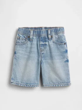 Ultramyke denim-shorts med elastisk linning for Baby og Småbarn