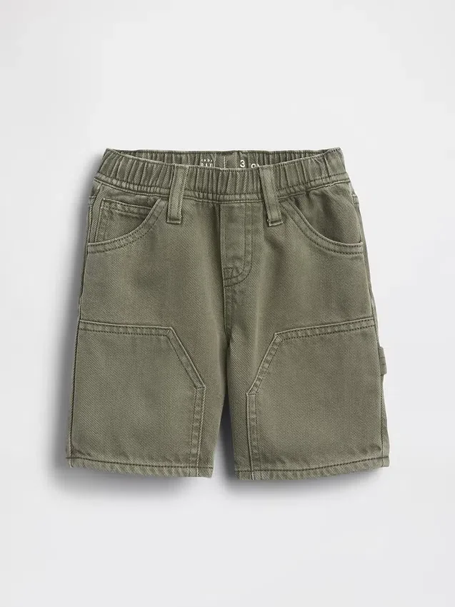 Ultramyke denim-shorts med elastisk linning for Baby og Småbarn