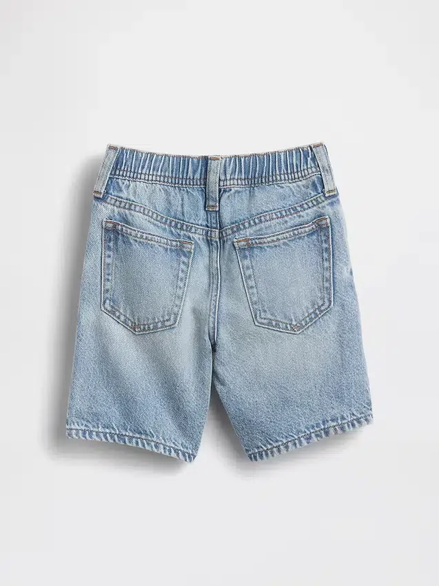 Ultramyke denim-shorts med elastisk linning for Baby og Småbarn