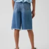 Ultramyke, lange denimshorts med lav midje for barn