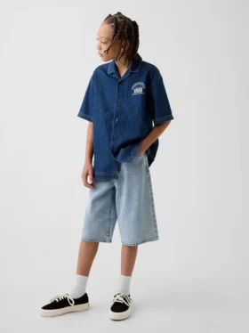 Ultramyke, løse denimshorts for barn