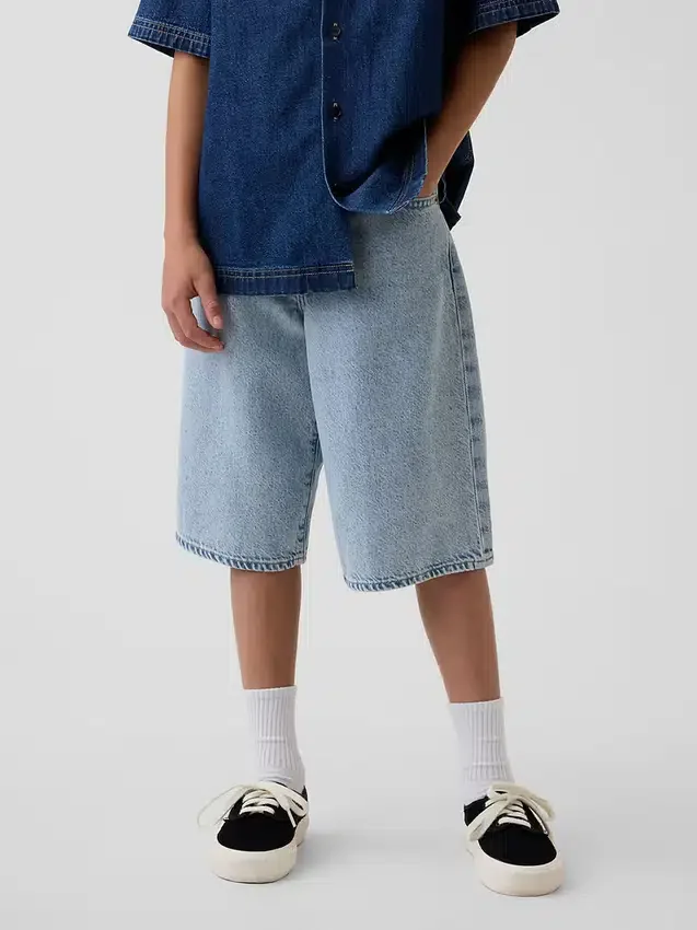 Ultramyke, løse denimshorts for barn