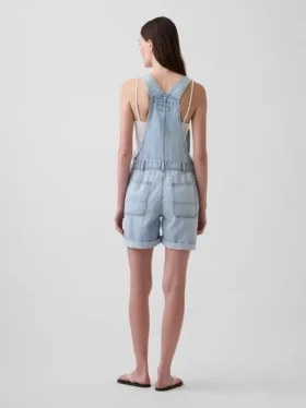 Ultramyke, løse kortslåtte overalls i denim
