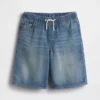 Ultramyke, løstsittende «90-talls»-jeansshorts for barn
