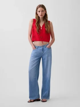 Ultramyke, løstsittende Jeans med lav midje i 90-tallsstil