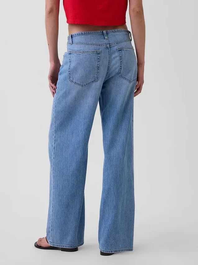 Ultramyke, løstsittende Jeans med lav midje i 90-tallsstil