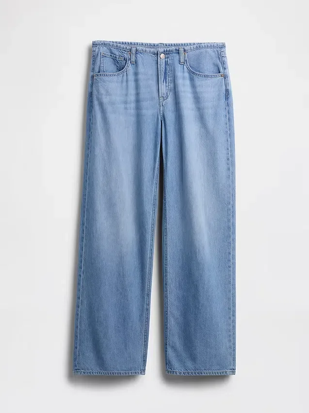 Ultramyke, løstsittende Jeans med lav midje i 90-tallsstil
