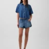 Ultramykt denim-campskjorte i oversized-modell