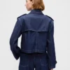 Ultramykt, kort denim-trenchjakke