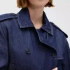 Ultramykt, kort denim-trenchjakke