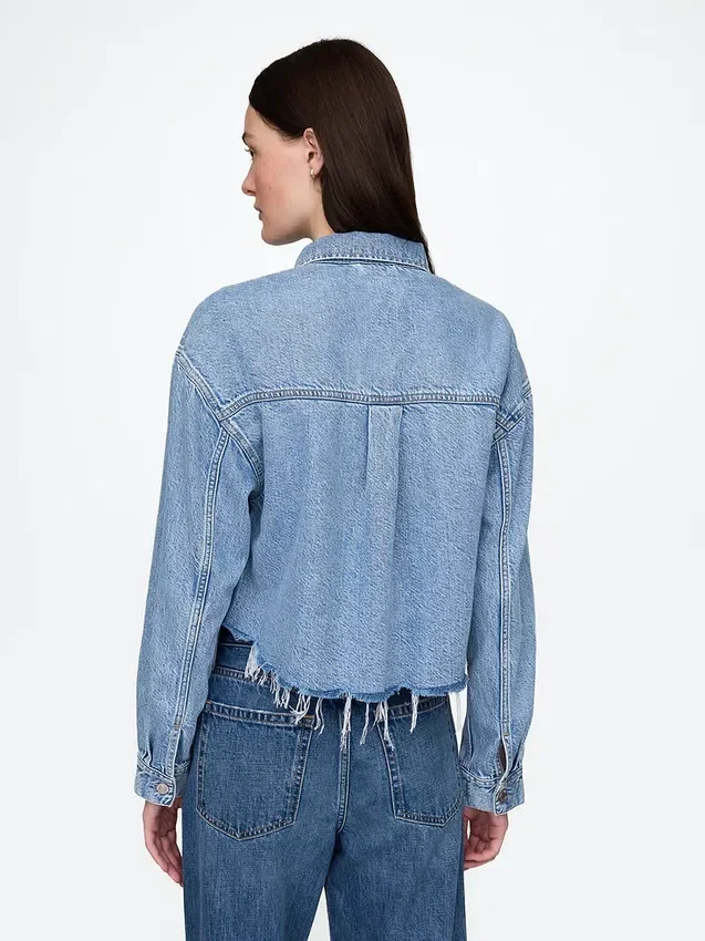 Ultramykt, kort ikonisk denimjakke