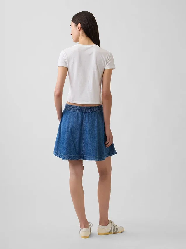 Ultramykt mini-skjørt i denim