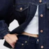 Ultramykt, oversized ikonisk denimjakke med ballongermmer