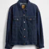 Ultramykt, oversized ikonisk denimjakke med ballongermmer