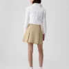 Uniformskjørt med plissering i khaki for barn