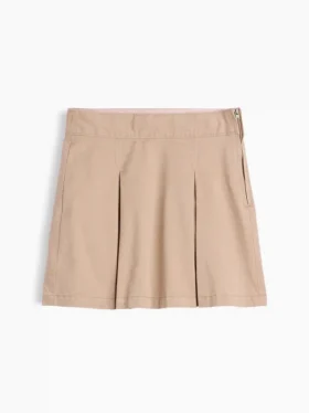 Uniformskjørt med plissering i khaki for barn